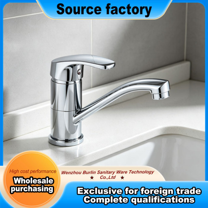 Modern Zinc Alloy Sink Mixer with Single Lever