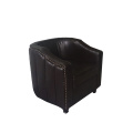 Stationary Upholstered Living Room Pu Single Sofa Chair