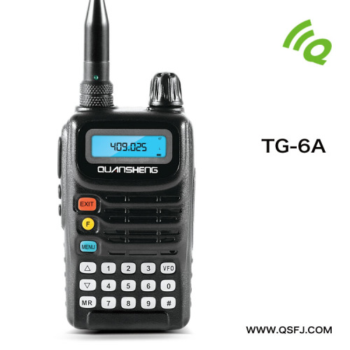 5W vhf uhf handy radio walkie talkie QuanSheng TG-6A long distance walike talkie