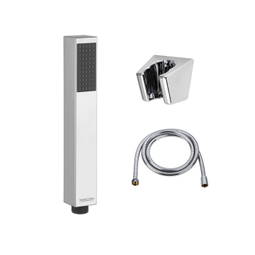 Modern Chrome Finished Square Hand Shower Kit - Shower Factory