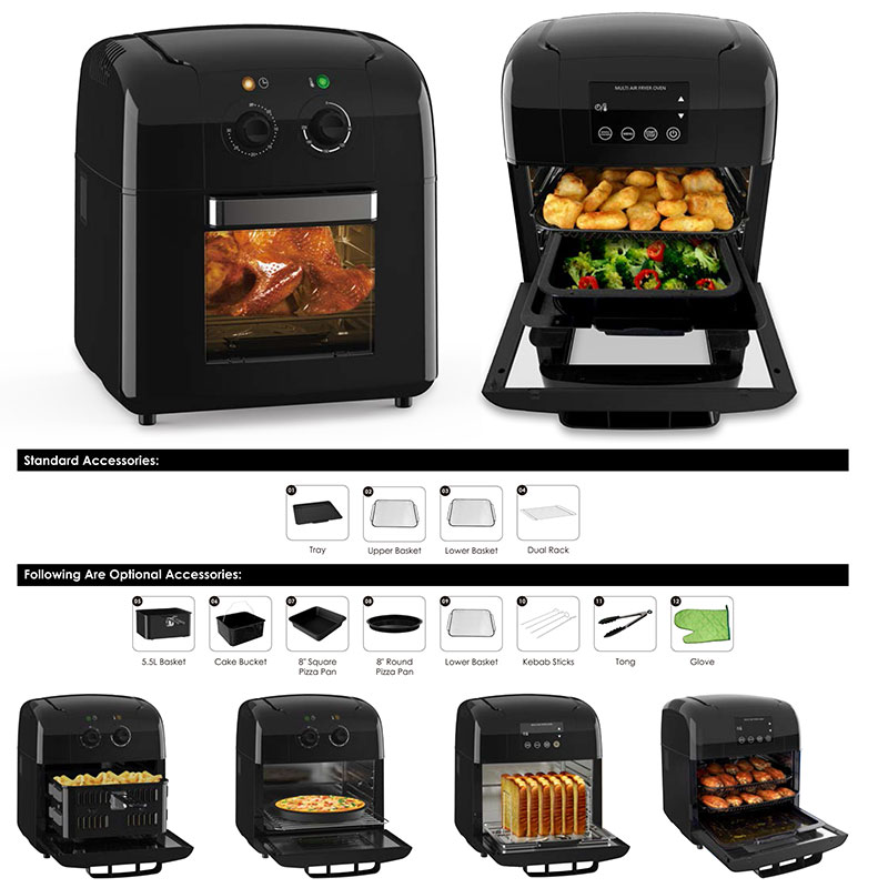 Automatic healthy no oil air fryer without oil