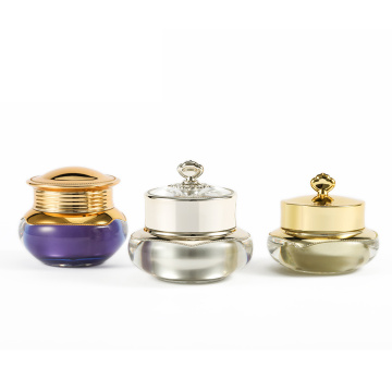 professional empty luxury crown shape cosmetic containers plastic acrylic eye cream jars 10g 15g