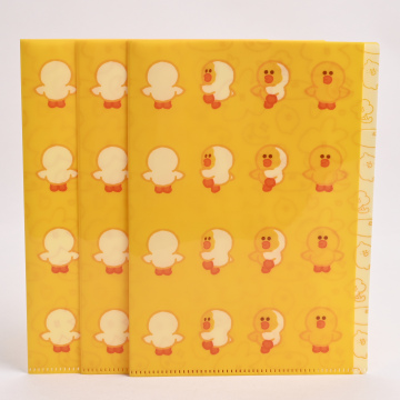Custom Logo Printed Plastic A4 A5 L-shaped File Folders for Organizing Documents