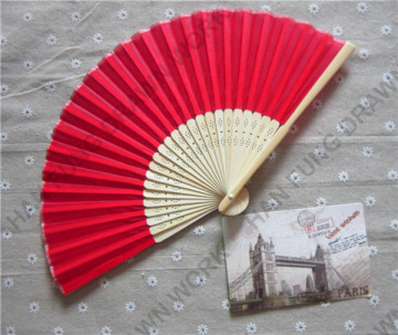 bamboo handle cheap silk hand fans