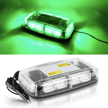 12" Roof Top Mini Strobe Emergency Lights - Green Beacon for Law Enforcement Cars