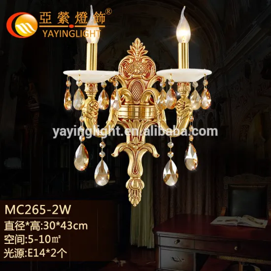 retro brass lighting fixture wall sconce for aisle, corridor candle brass wall sconce lighting fixture