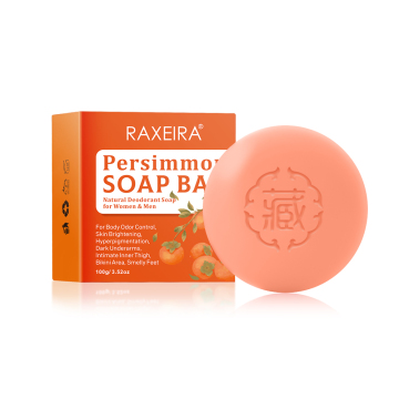 Barra di sapone fatta a mano per cachi naturale per illuminare la carnagione ed eliminare gli odori del corpo