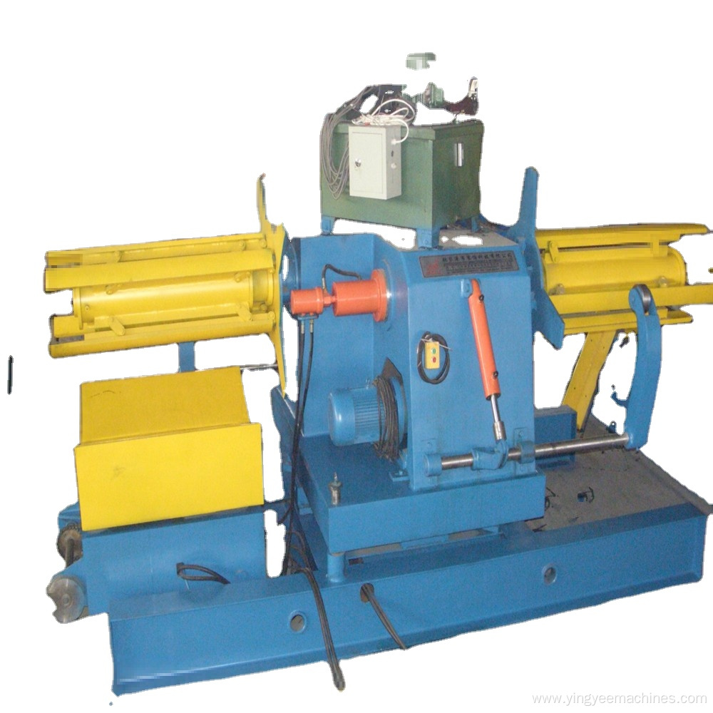 Double head hydraulic decoiler