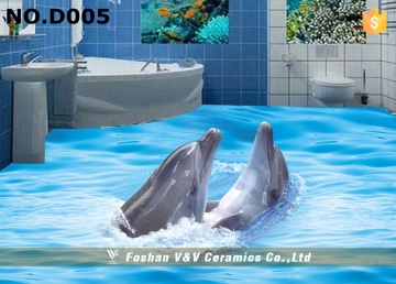 Bathroom Seaworld Porcelain Wall and Floor 3d Tile