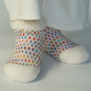 OEM Super Soft Double Layer Floor Socks with Sherpa Lining: Your Coziest Footwear Solution