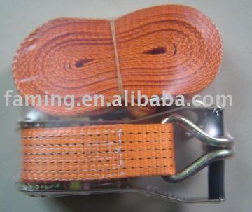 10m orange polyester tie down strap gs 5t