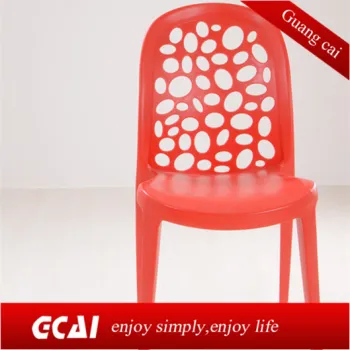 simple designed stackable plastic dinning chair
