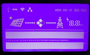 Solar power monitoring equipment LCD display