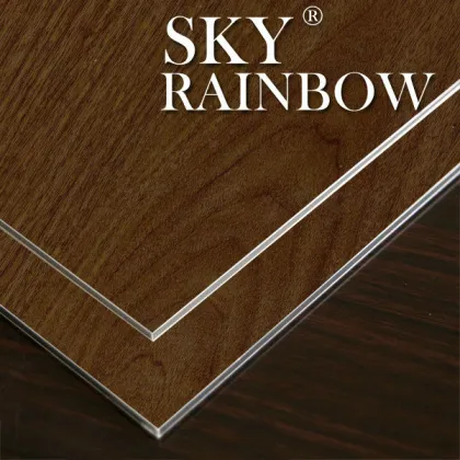 ACP walnut wood paneling