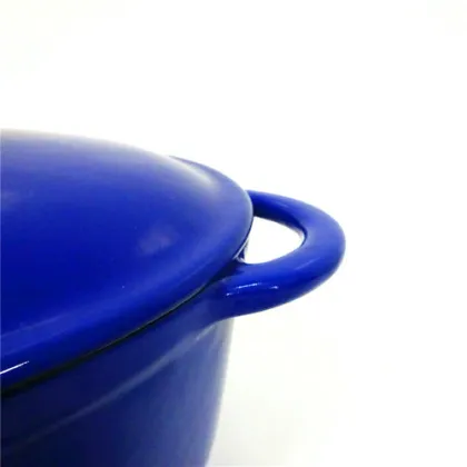 Le Creuset-liked Blue Enamelled Cast Iron Dutch Oven Cookware