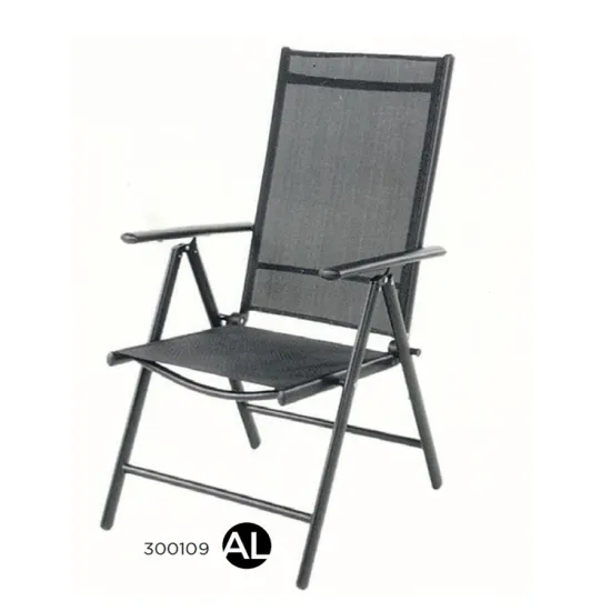 Stable All-Metal Aluminum Outdoor Chair with Teslin Fabric for Your Garden