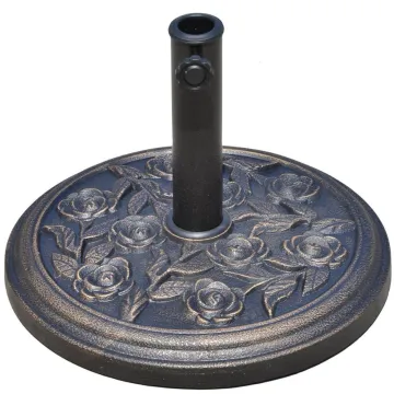 Bronze Finish Resin Rose Umbrella Base Stand