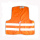 Orange Roadway Security Vest with two reflective stripes