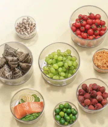 Stackable Freshness Preservation Food Storage Boxes & Bins