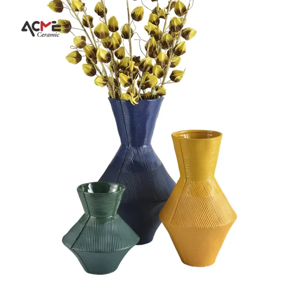 Modern Nordic Ceramic Vase Set: Colorful Home Décor for Dinner Tables, Weddings, and More