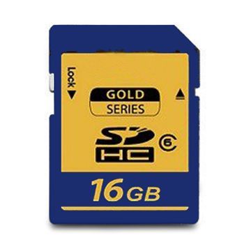 16GB SDHC Memory Card, Class 6, with 15Mbps Reading Speed