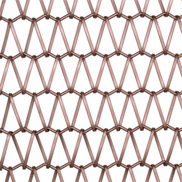 Flat Spiral Wire Mesh Belt Made of Decorative Steel Wire Mesh