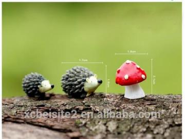 cy307 Miniature DIY Fairy Garden Accessories 3pcs/set,two hedgehog and one mushroom