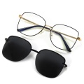 Eyeglasses with Magnetic Clip On Sunglasses