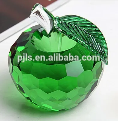 Glass Apple Crystal paperweight crystal home decoration