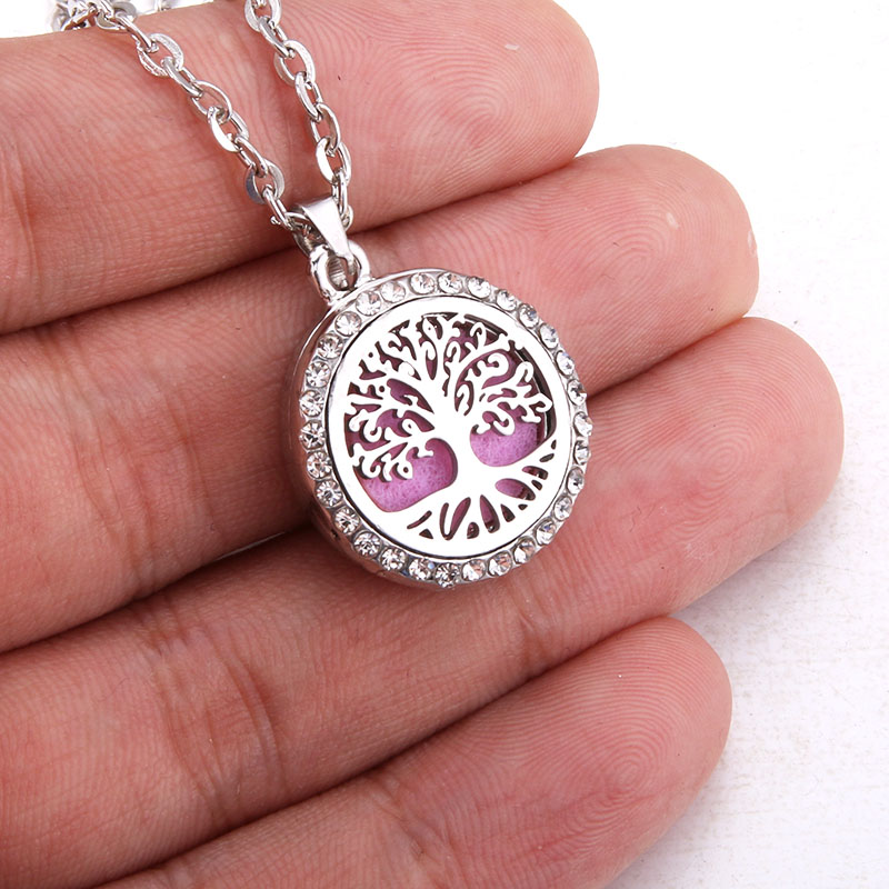 10 styles Aroma locket Necklace Magnetic Stainless Steel Aromatherapy Essential Oil Diffuser Perfume Locket Pendant Jewelry