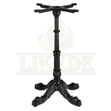 European Classic Black Cast Iron Picnic Table Frame