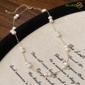 Elegant Natural freshwater pearl 18k Gold Plated necklace