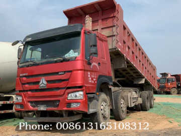 شاحنة الإطارات المستعملة Howo Dump Sinotruk 12