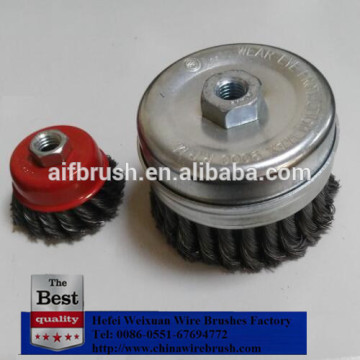 Perfect removing paint Cup steel wire Brushes Twisted Wire with fast delivery