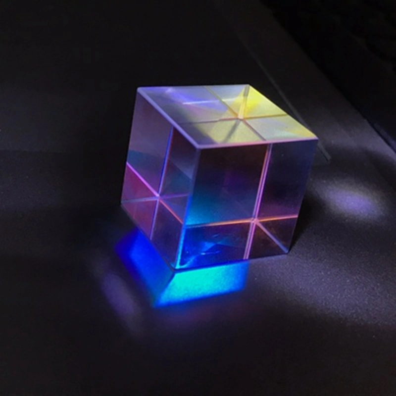 Art Colored Glass Cube Optical Prism