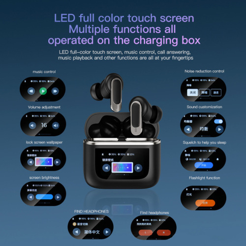 LED baru LED penuh warna TWS Earbuds