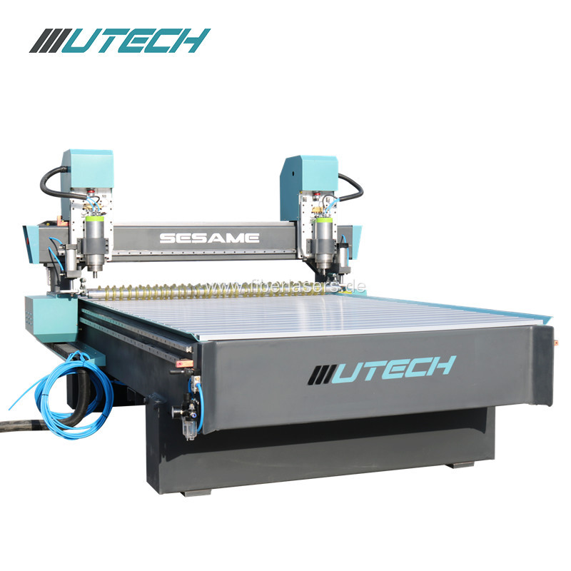 double spindle cnc metal engraving router machine