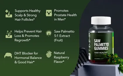 Saw Palmetto Gummies Hair Growth Supplement