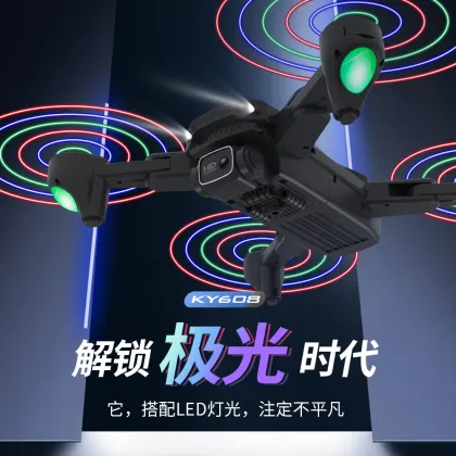 Flyxinsim KY608 New Portable Drone Toy LED,Joyance Drone Folding Arm,4K Camera Drone LED Light