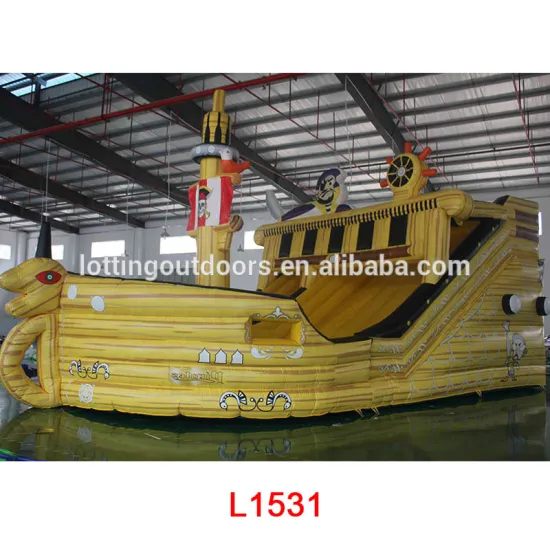 Lotting yellow kids outdoor inflatable pirate ships
