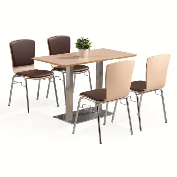 Customized Restaurant Furniture: Laminate Wood Tables and Chairs Sets for Commercial Use