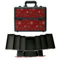 Pola Natal PVC kotak soft cosmetic case dengan layer