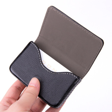 PU Leather Business Card Holder with Magnetic Credit Card Blocking Case for Men