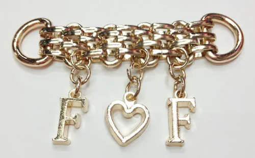 Letter Pendant Gold Shoe Chain