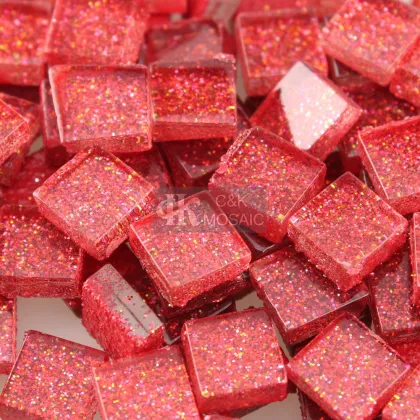 Red Glass Pieces Bulk for Mosaic Supplies