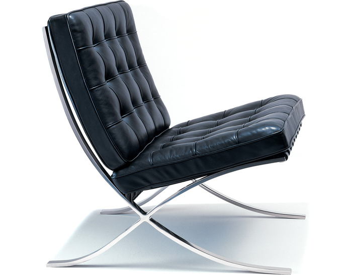 Modern Barcelona Chair in italian leather