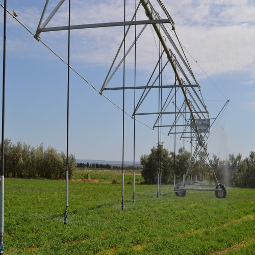 Large farm sprinklers center pivot irrigation system