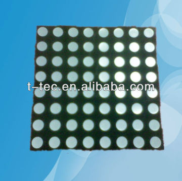 Matrice à points LED de 1,9 mm 8x8 Affichage rouge Couleur rouge avec une luminosité élevée