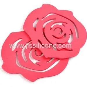 Beautiful Rose Shape Silicone Cup Mat 