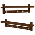 Solid Wood Coat Rack Wall Mounted With Hooks